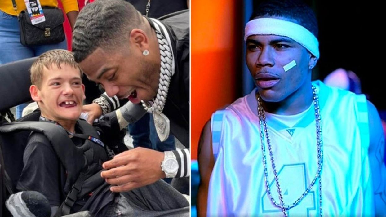 Rapper Nelly Sees a Disabled Fan at NASCAR Race - Gives the Kid the Jacket off His Back