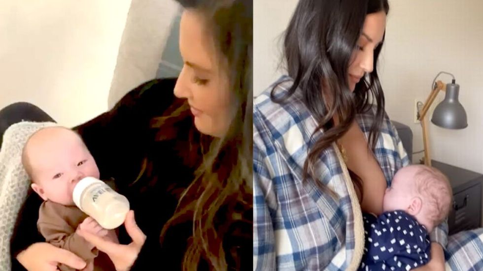 Olivia Munn breastfeeding and using formula