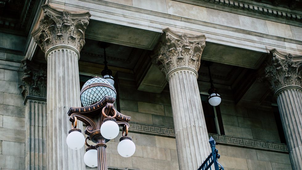 outside a courthouse