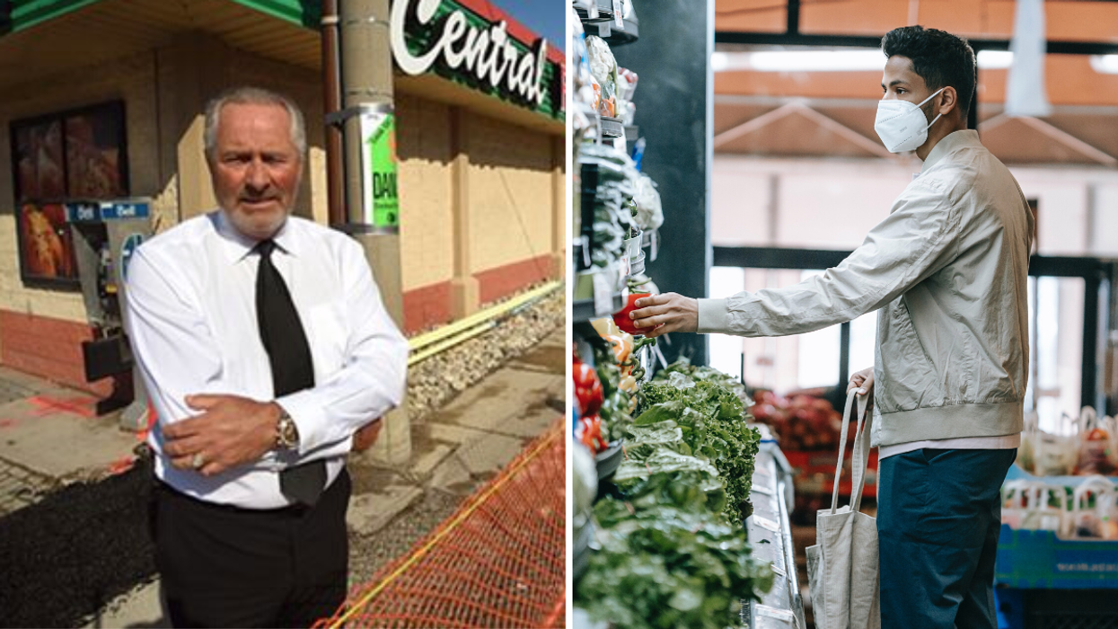 Store Owner Catches Man Stealing Food - Witnesses Immediately Record the Confrontation