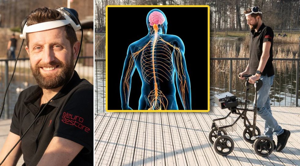 New AI-Based Technology Helps Paralyzed Man Walk Again for the First Time in Over a Decade (WATCH)