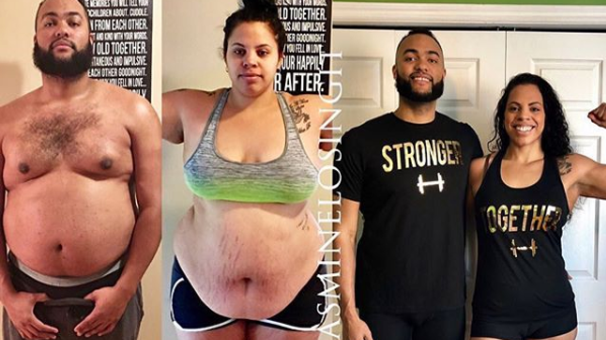 Determined Couple Loses 215 Pounds Together By Supporting Each Other