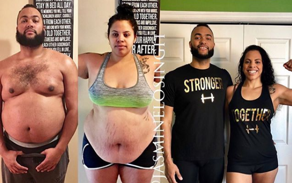 Determined Couple Loses 215 Pounds Together By Supporting Each Other