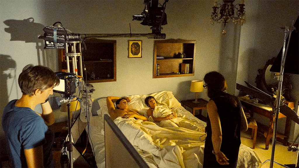 Paul Mescal and Daisy Edgar Jones on the set of Normal People (BBC/Hulu)