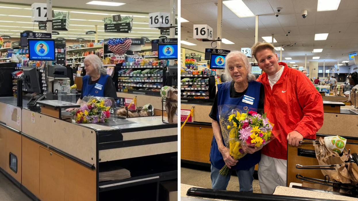 Philanthropist Charlie Rocket raises more than $85,000 for elderly Kroger cashier experiencing homelessness.