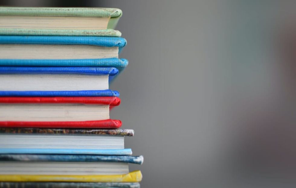 pile of books different colors