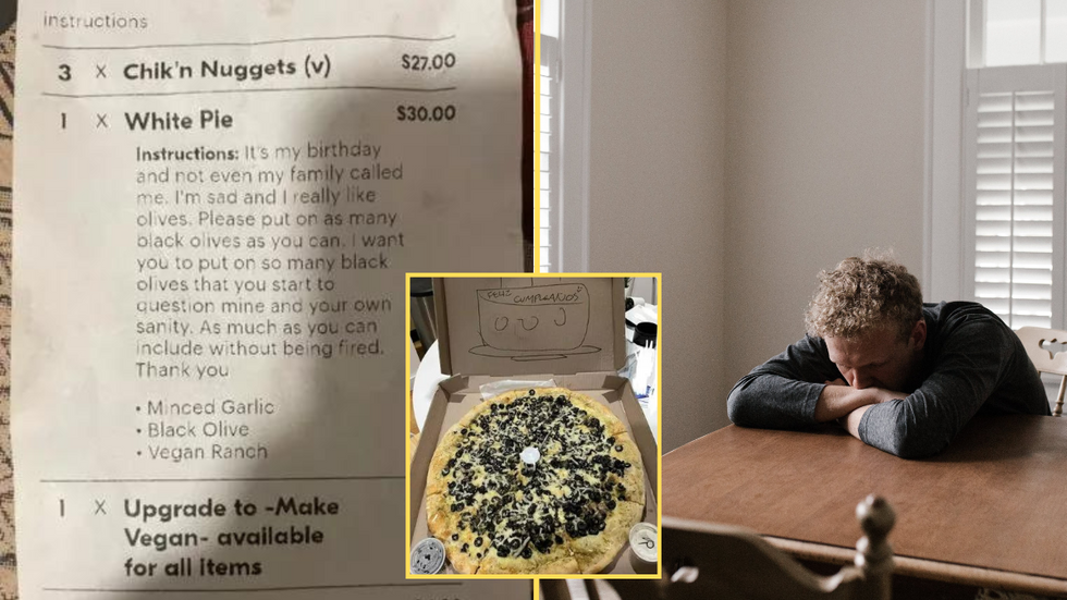 Man Writes a Request on His Pizza Order After No One Wished Him for His Birthday - Restaurants Response Is Surprising