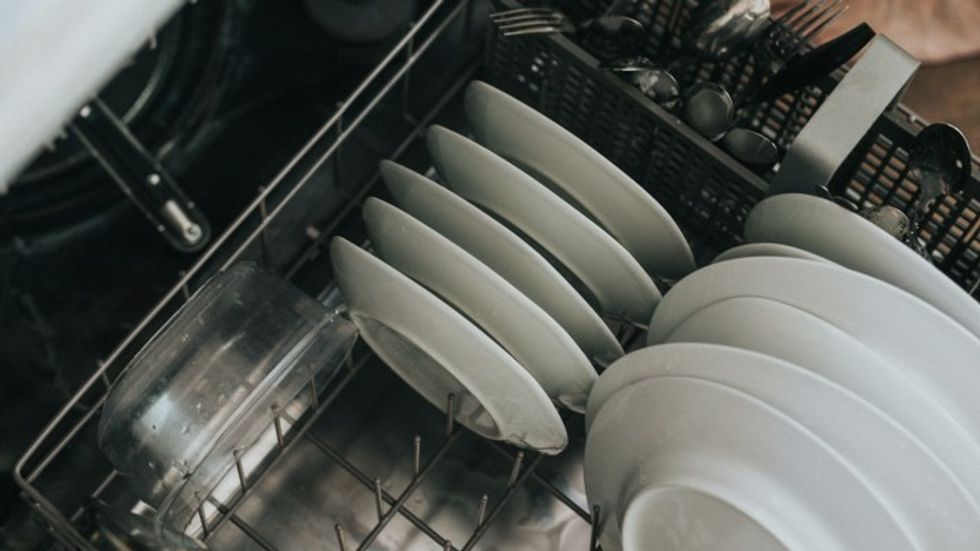 plates in the dishwasher