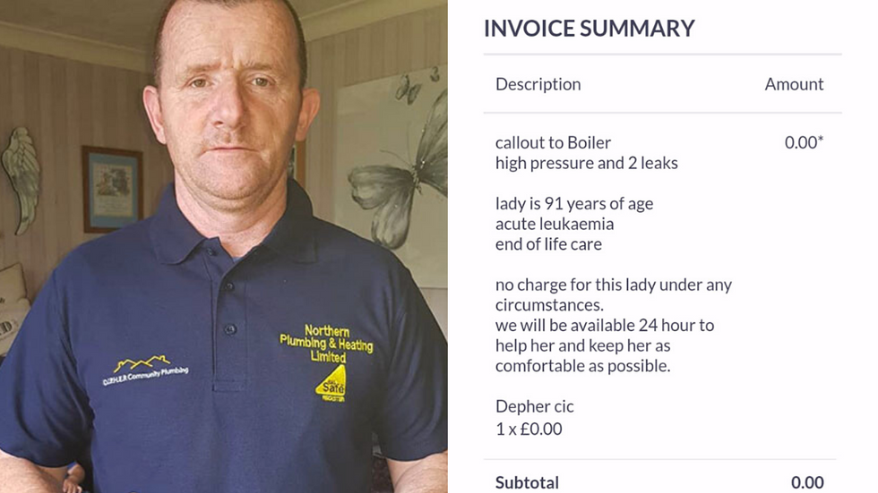 Plumber Refuses To Charge 91-Year-Old Woman For His Services - Then, He Hands Her A Receipt