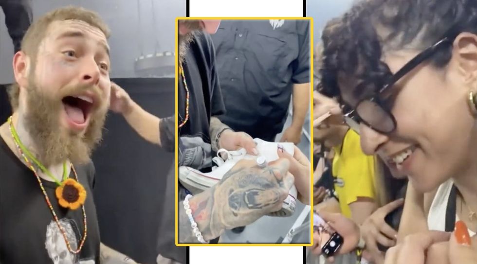Post Malone Trades Shoes With a Fan at His Concert in Heartwarming Gesture That's Gone Viral