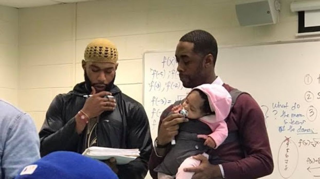 A College Student Brought His Baby to Class with Him and His Professor Stepped in to Lend a Hand