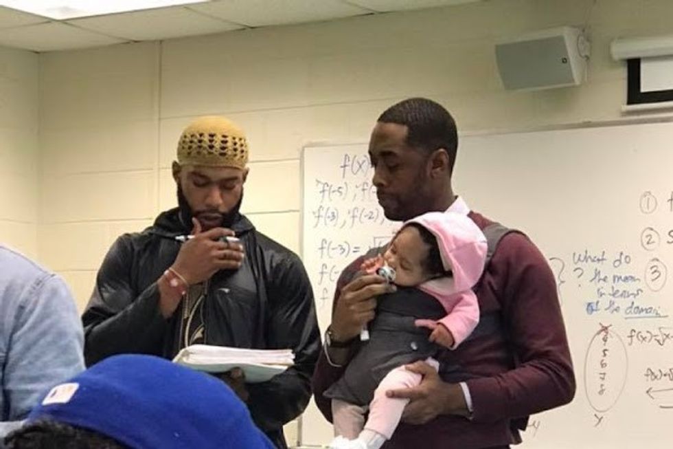 A College Student Brought His Baby to Class with Him and His Professor Stepped in to Lend a Hand