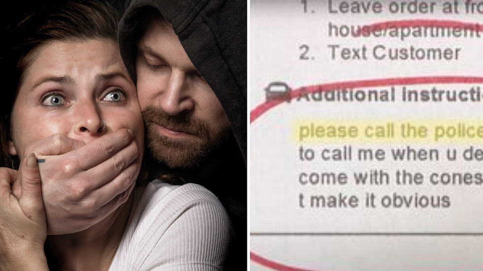 Woman Held Hostage Leaves Alarming Note on Grubhub Order - Her Quick-Thinking Saves Her Life