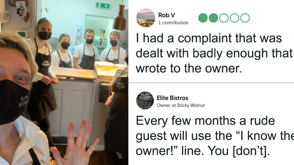 Unruly Customer Leaves Restaurant Harsh Review - Instantly Regrets It