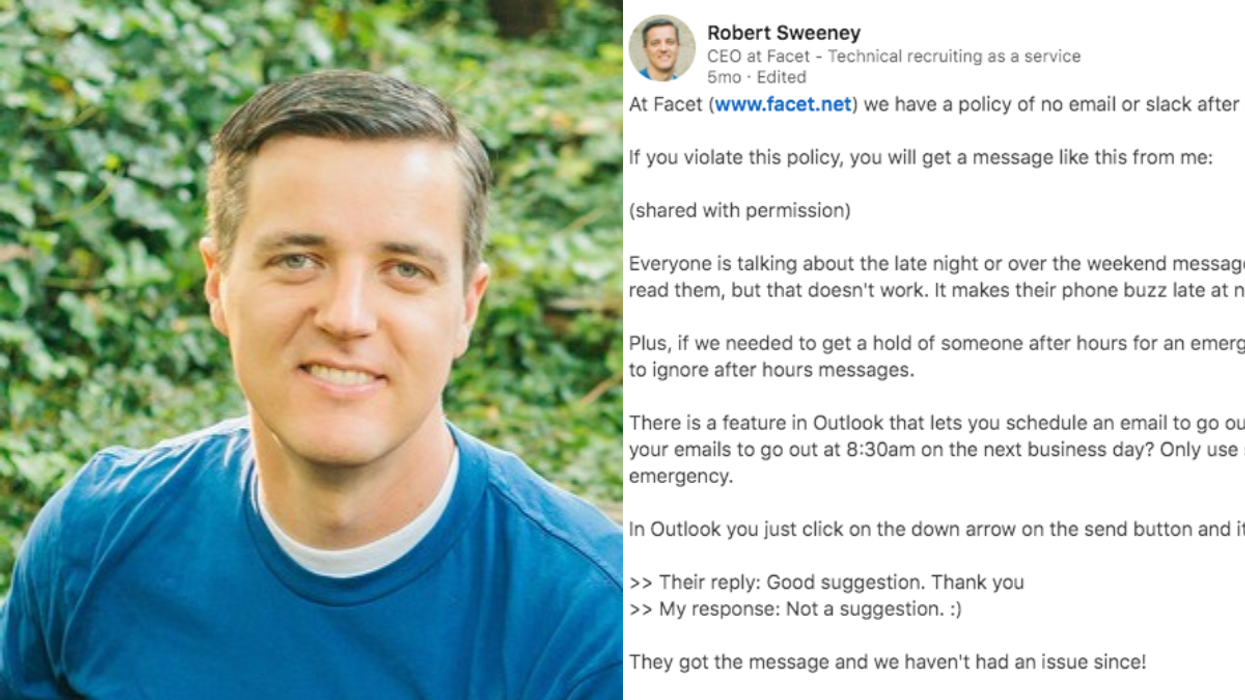 Employee Sends After-Hours Email, CEO Has The Most Impressive Response