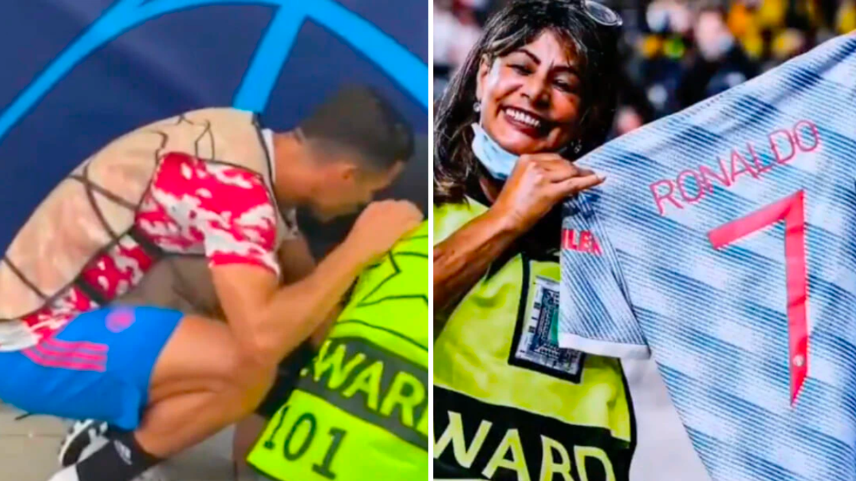 Cristiano Ronaldo Saw a Ball Hit a Random Woman Get Struck in the Head by a Bad Shot — So He Rushes to Her Aid Proving He’s an Amazing Person