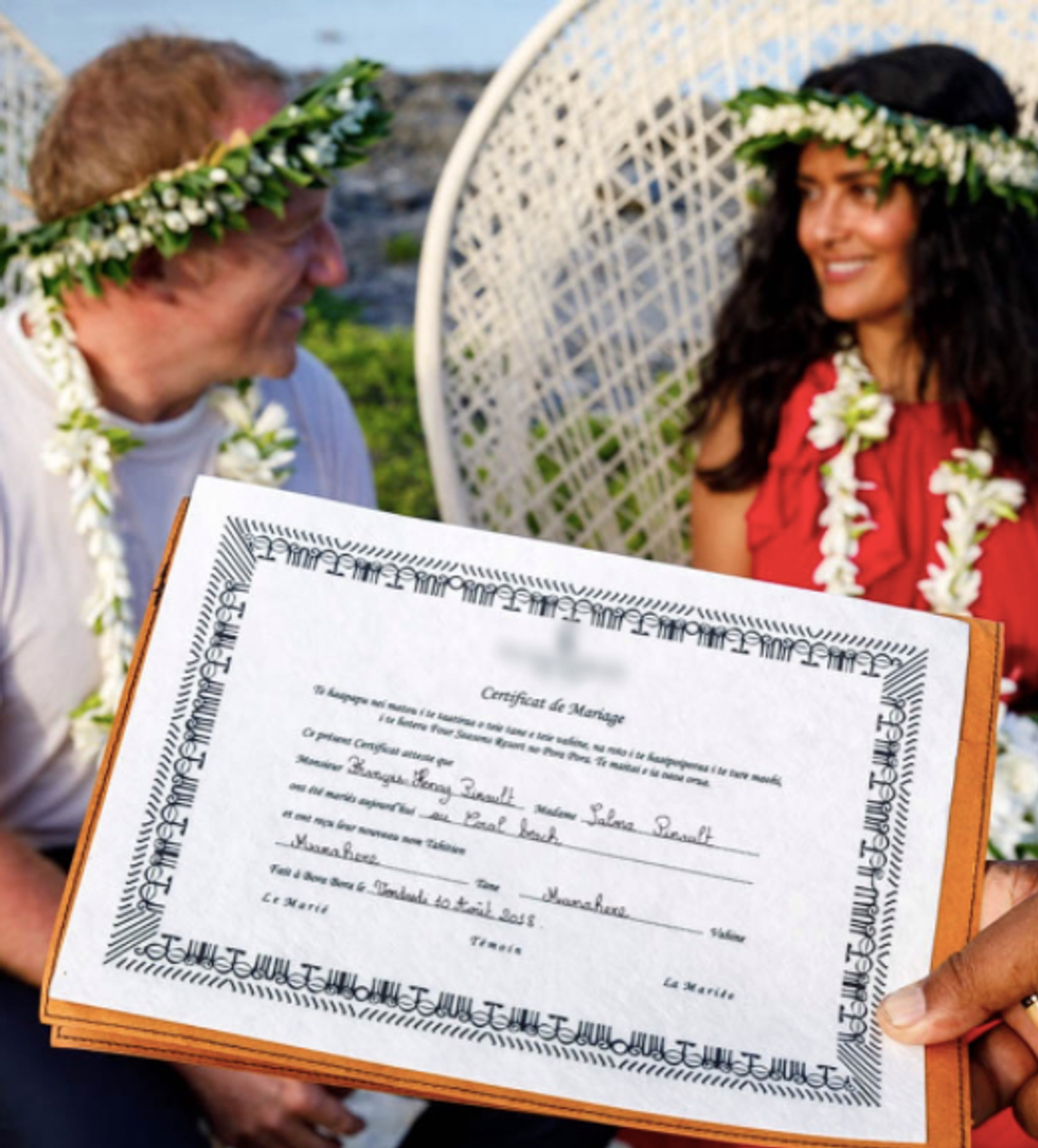 Salma Hayek and Francois Henri Pinault
