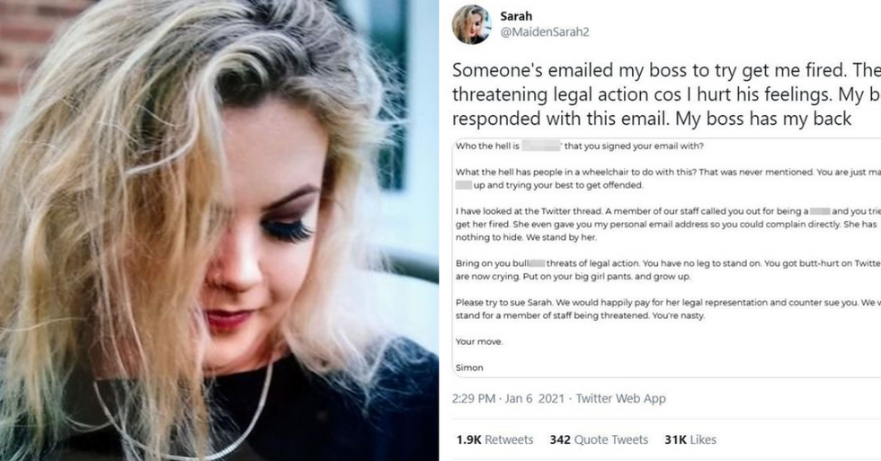 Amazing Boss Defends Employee Against Twitter Troll Who Tried To Get Her Fired