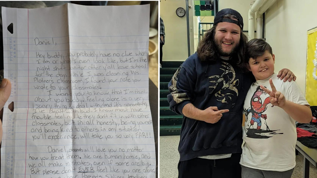 School Janitor Finds a Discarded Letter Written by a Bullied Boy to His Classmates So He Wrote Him Back