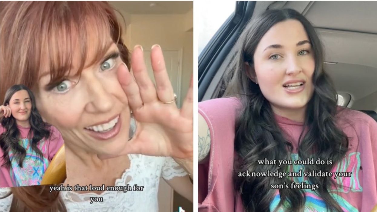 Screenshots from a woman's TikTok video.