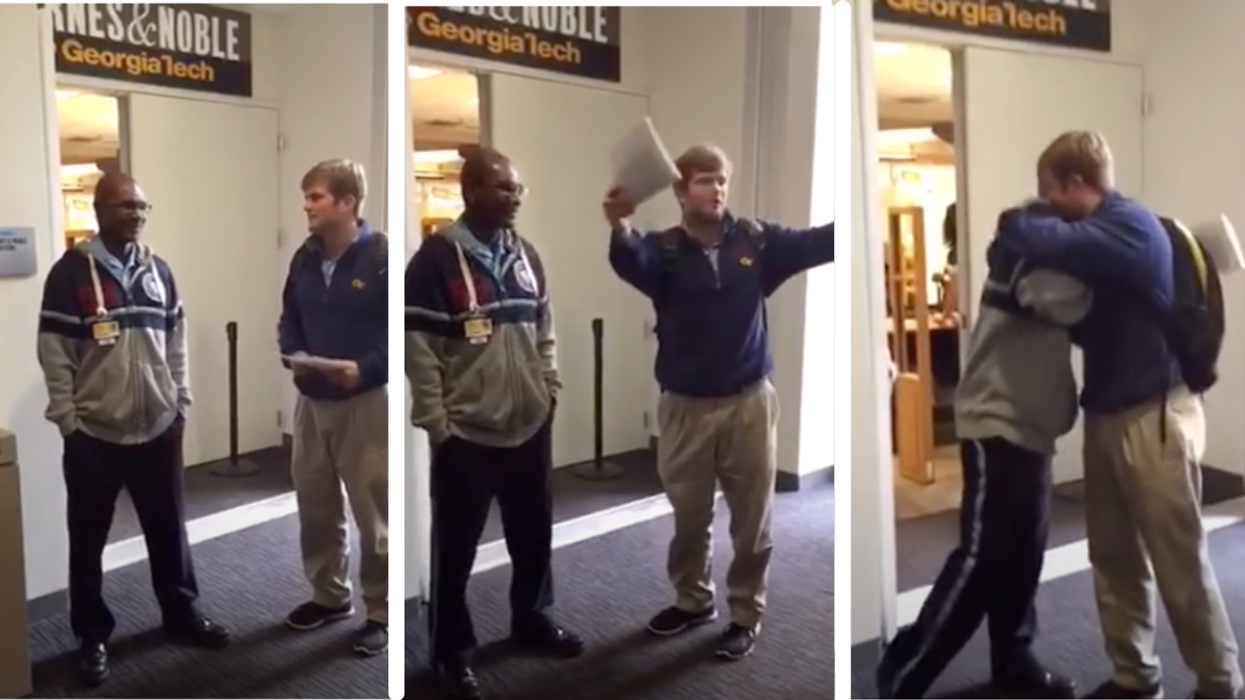 Georgia Tech Security Guard Bursts Into Tears Over Student's Meaningful Holiday Gift