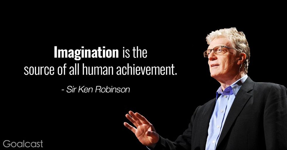 Sir Ken Robinson quote 2 - Imagination is the source of all human achievement