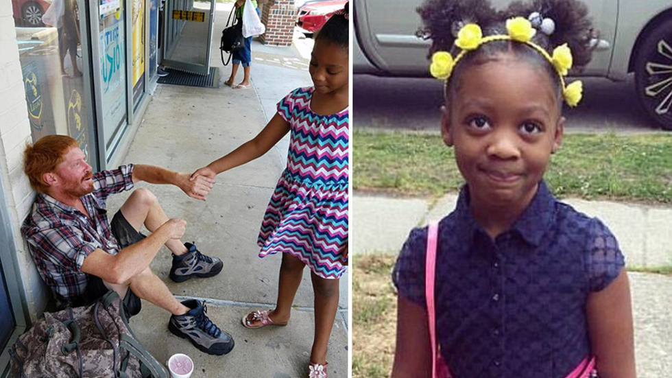 6-Year-Old Passes by Sobbing Homeless Man Who Lost Everything - Teaches Her Mom a Valuable Lesson