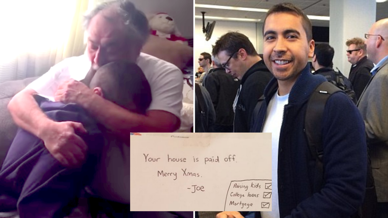 Son Hands His Parents an Envelope - Reveals a Secret That Brings Them to Tears