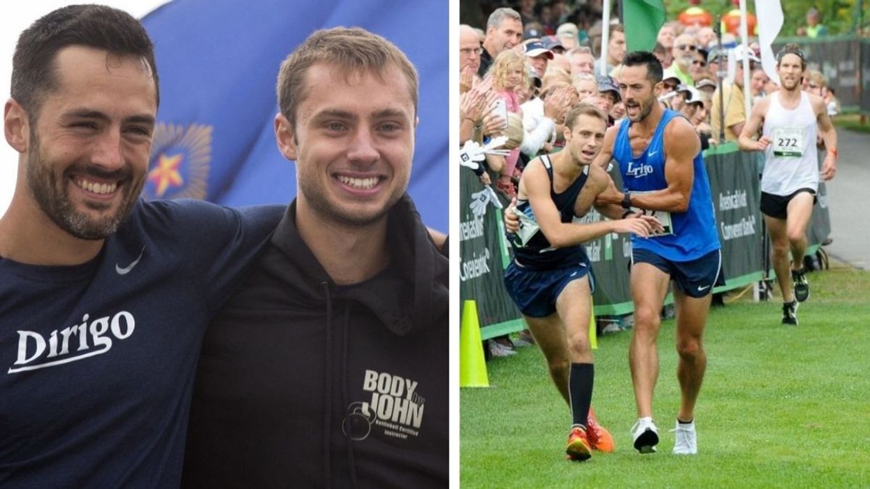 Runner Purposefully Sacrifices First-Place Win To Help Carry Rival To Finish Line