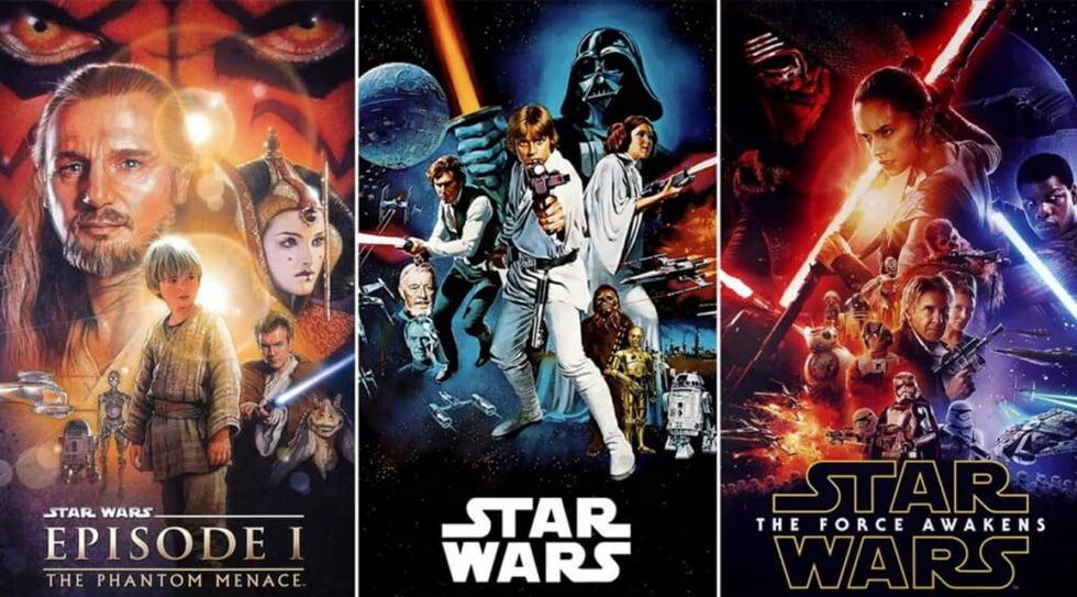 Star wars posters episodes 1 4 and 7 1024x567