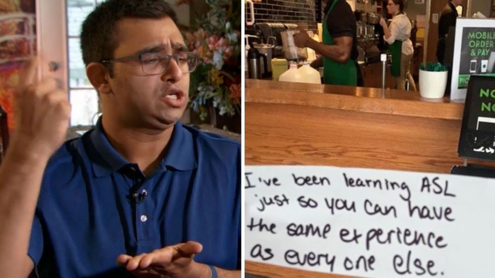 Deaf Man Goes to Same Starbucks Every Day - And Then the Barista Hands Him a Note That Shocks Him
