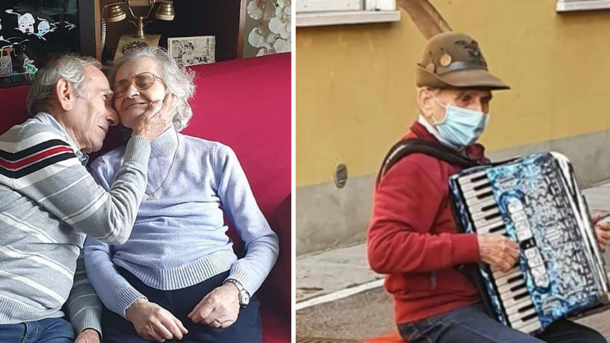 Man Serenades Wife Of 47 Years From The Street To Comfort Her During Final Days