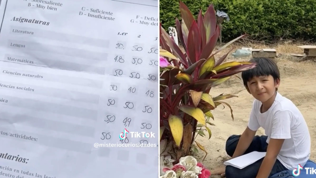 Stranger Sees Boy Visiting His Moms Grave With Piece of Paper - Then She Discovers the Heartbreaking Reason Why