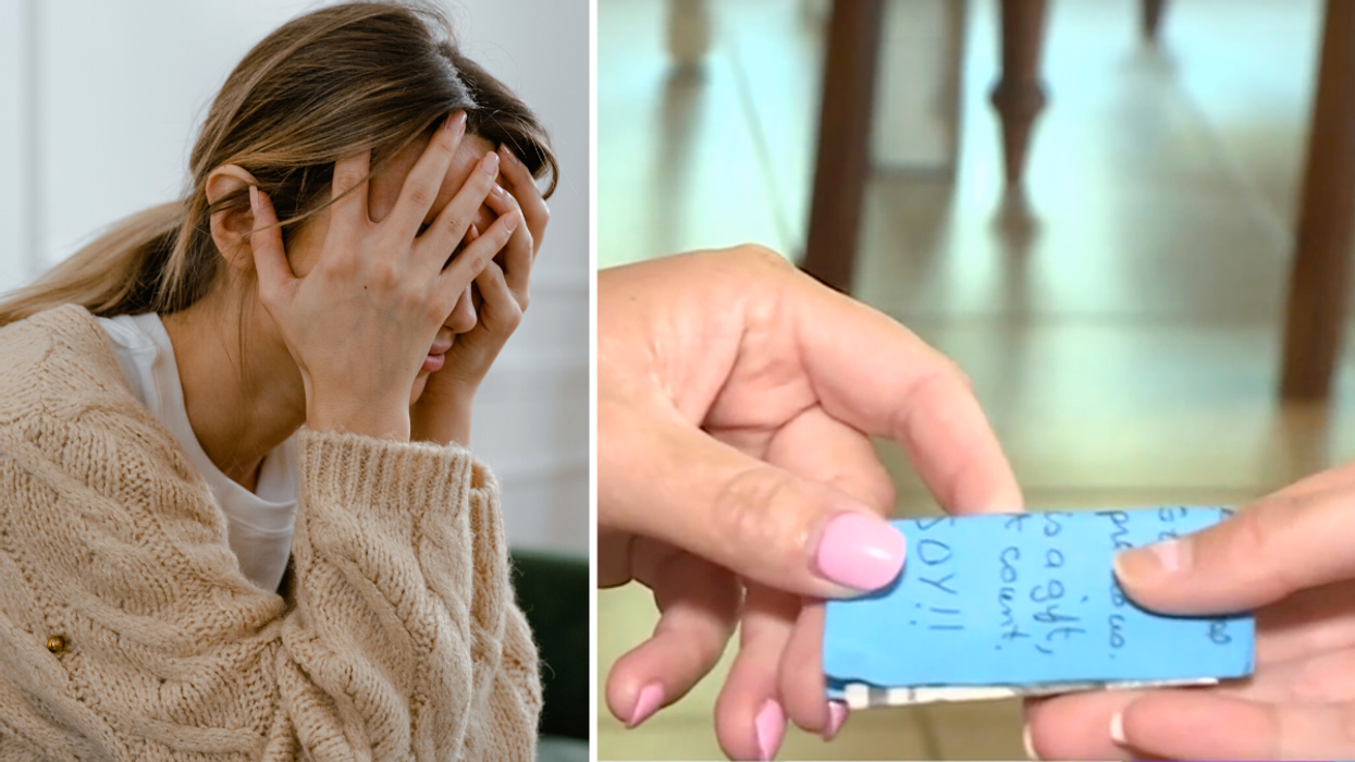 Mom Nearing a Meltdown Struggles With Her Kids - Then, a Stranger Hands Her a Note That Brings Her to Tears