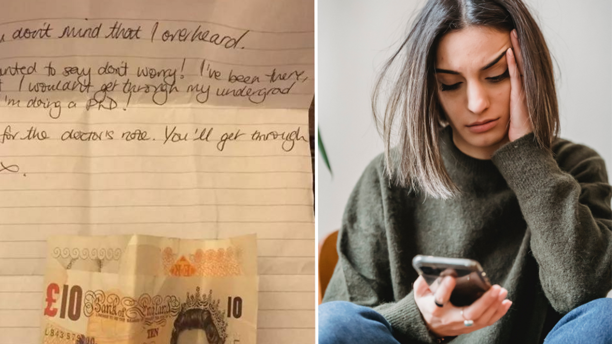 Struggling Student Hangs Up the Phone in Tears - Then Receives a Strange Note From Someone She Didnt Know