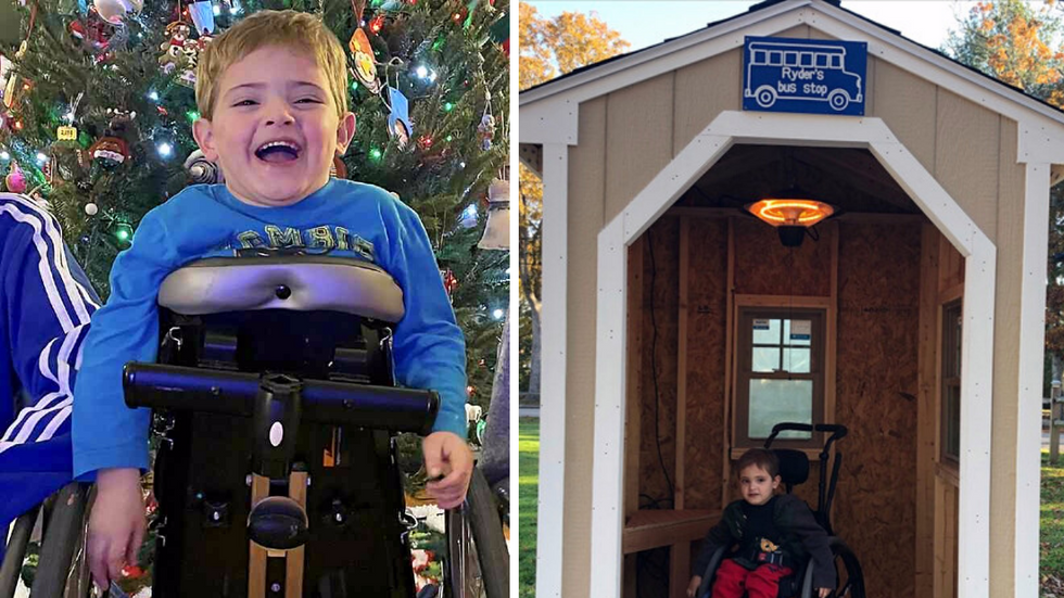 Students Go Above And Beyond To Protect 5-Year-Old Boy In Wheelchair From Harsh Winter Weather