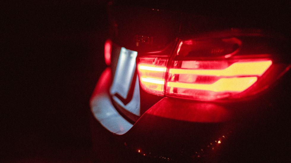 tail lights on a car