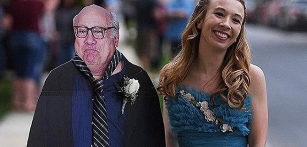Quirky Teen Goes Viral for Bringing Cardboard Cutout of Danny DeVito to Prom, Proves Being Yourself is Always Worth It