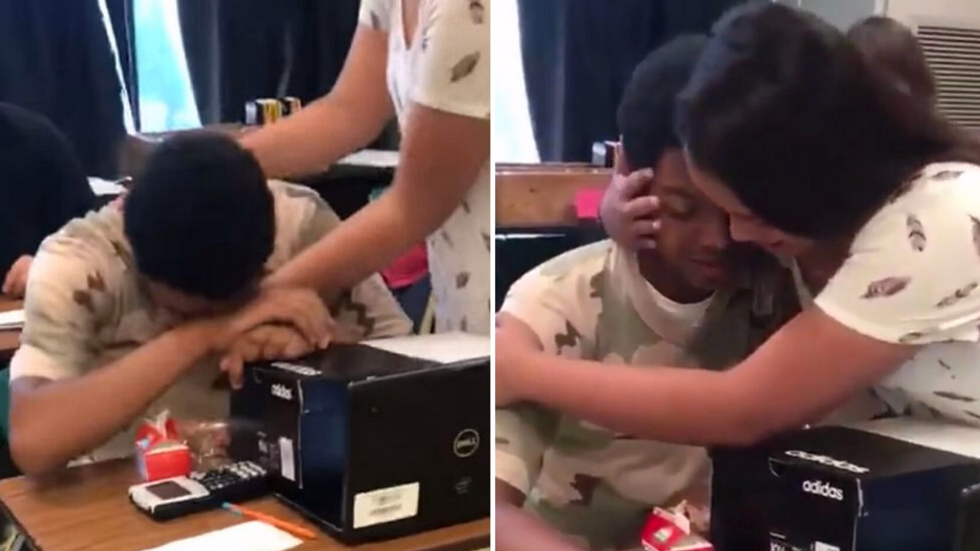 Teen Hands Classmate A Bag And Asks Him To Open it - What He Finds Inside Brings Him To Tears