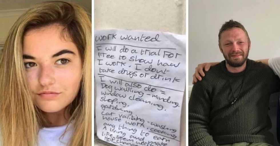 Teen Finds Homeless Man's Desperate Note And Helps Him Turn His Life Around