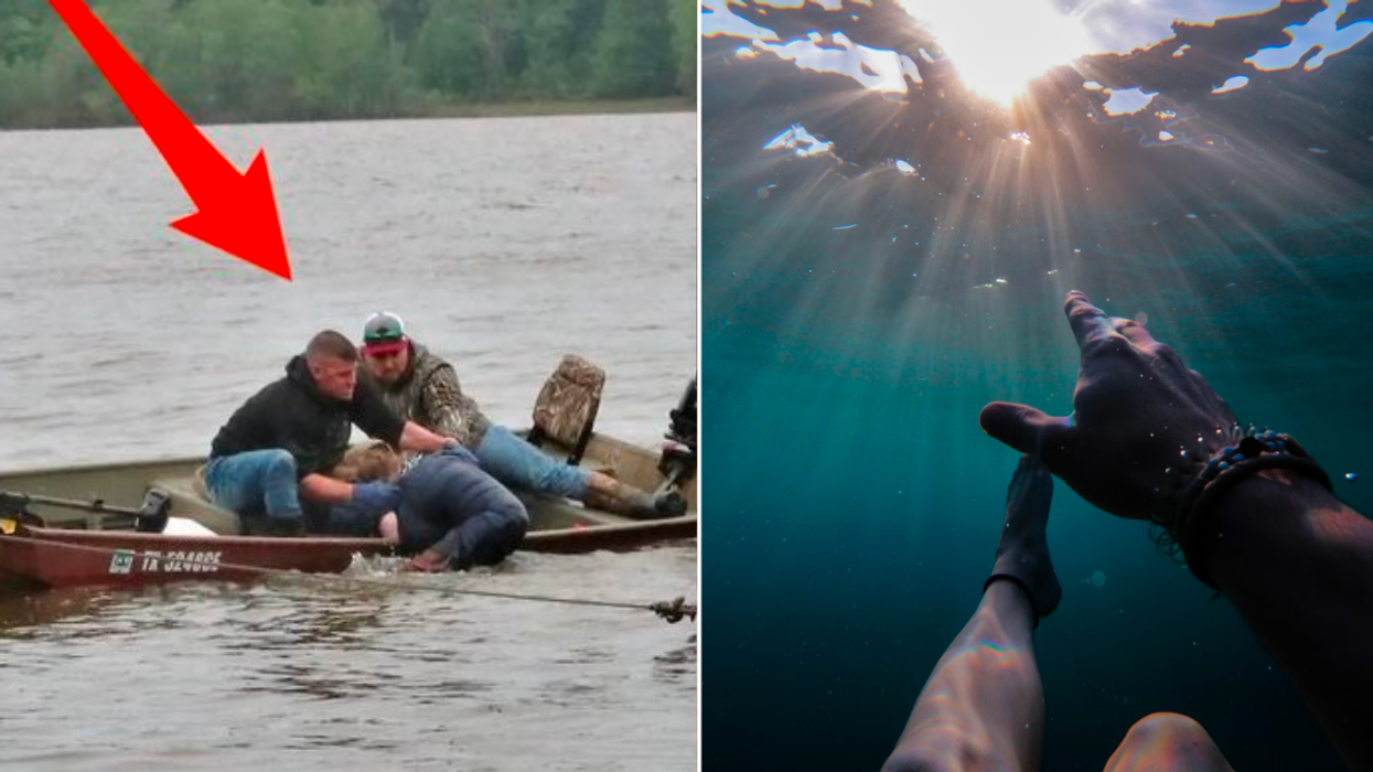 Fisherman Notices Jeep Sticking Out of the Water What He Does Next Saves a Womans Life