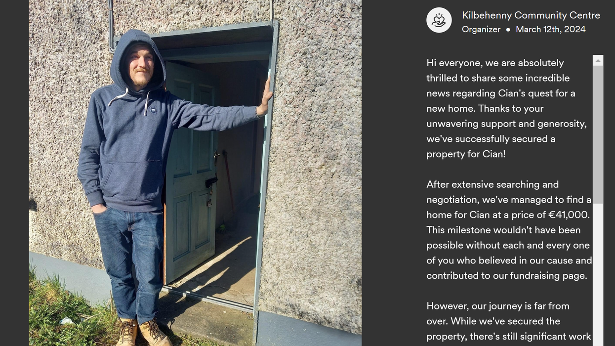 Thanks to the generosity of strangers, Cian Murtagh is standing in the doorway of his new home.