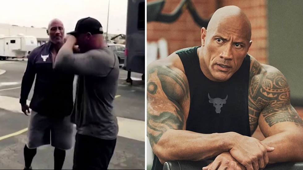 The Rock Records a Video With His Stunt Double - But the Real Reason for Filming Left Him in Tears