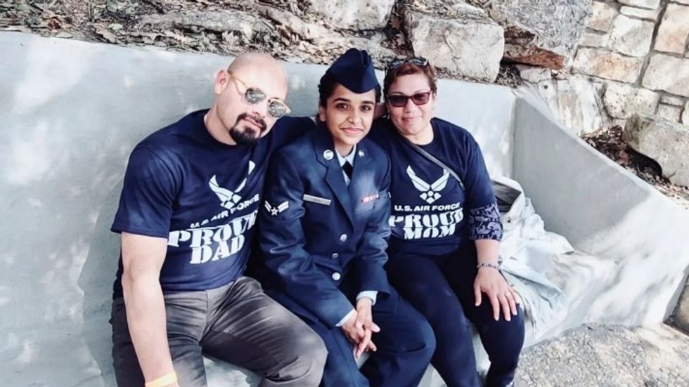 three people sitting together