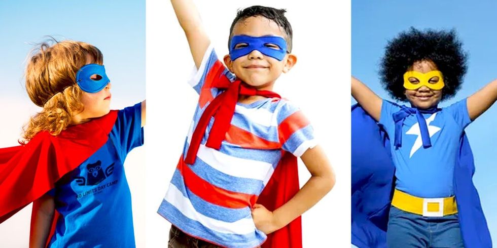 Three superhero kids