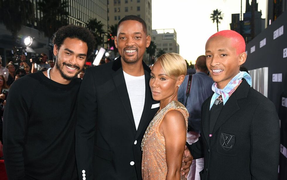 Trey Smith, Will Smith, Jada Pinkett Smith, and Jaden Smith