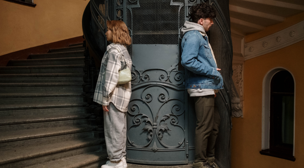 two people in opposition