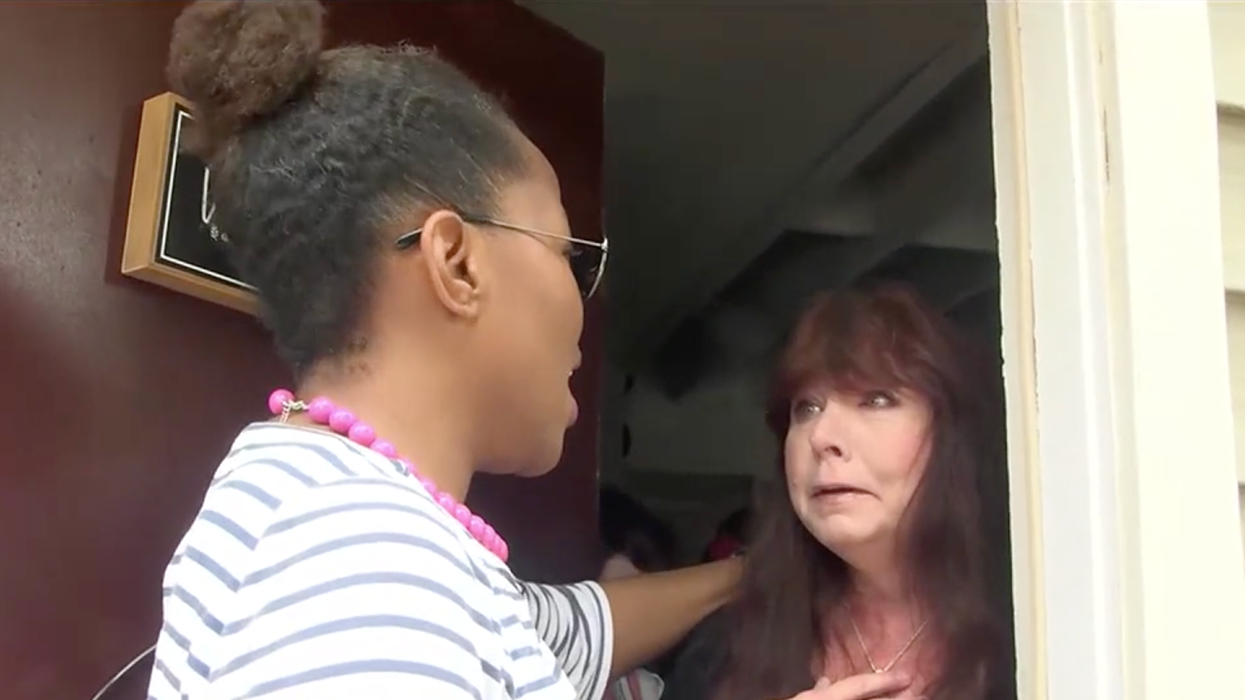 Two women sharing a special moment.