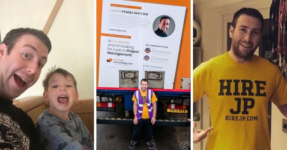 Dad Who Lost His Job During The Pandemic Puts CV On Lorry--Gets Hired After 48 Hours