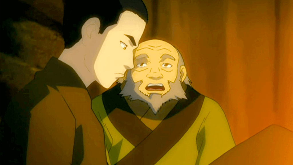Uncle Iroh delivers a wise Avatar quote to Zuko in the episode 